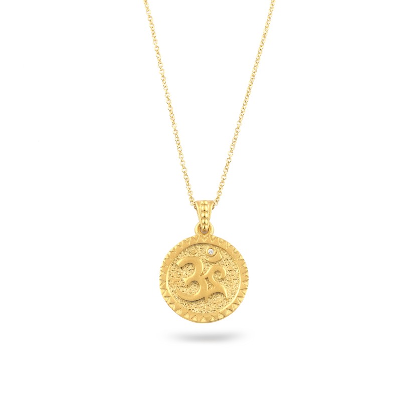 Lucky Charm AUM on silver goldplated chain