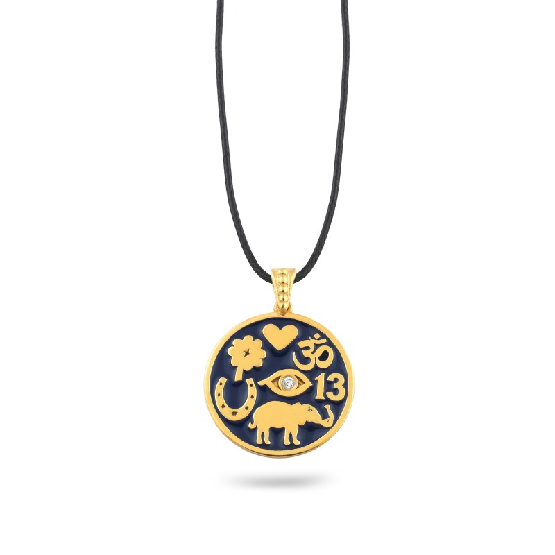Lucky Charm 7 symbols on silver 925 goldplated chain Lucky Charm 7 symbols on silver 925 goldplated chain