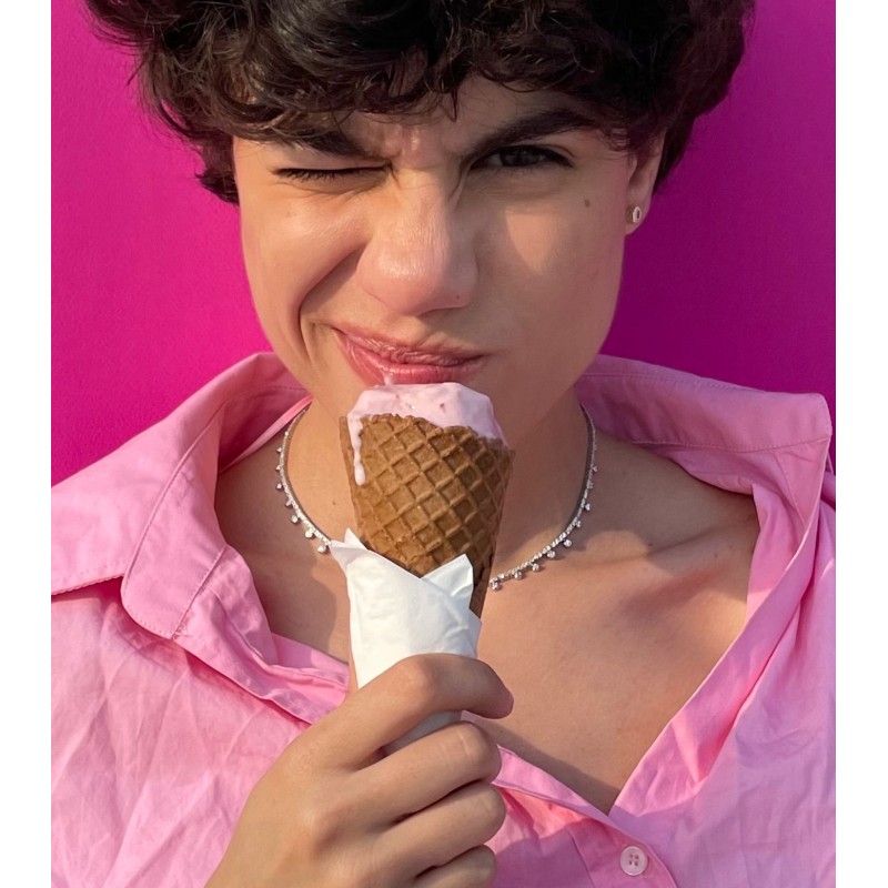 Choker - Κολιέ 925 Ασήμι με Ζιργκόν Choker - Κολιέ 925 Ασήμι με Ζιργκόν