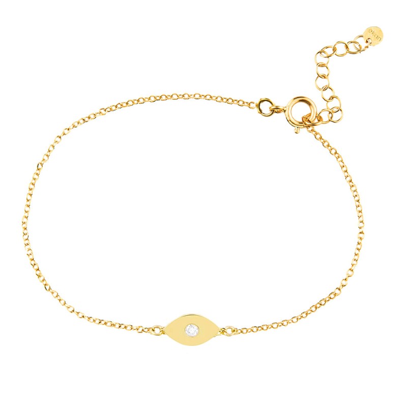 Χρυσό Βραχιόλι K14  με Διαμάντι 