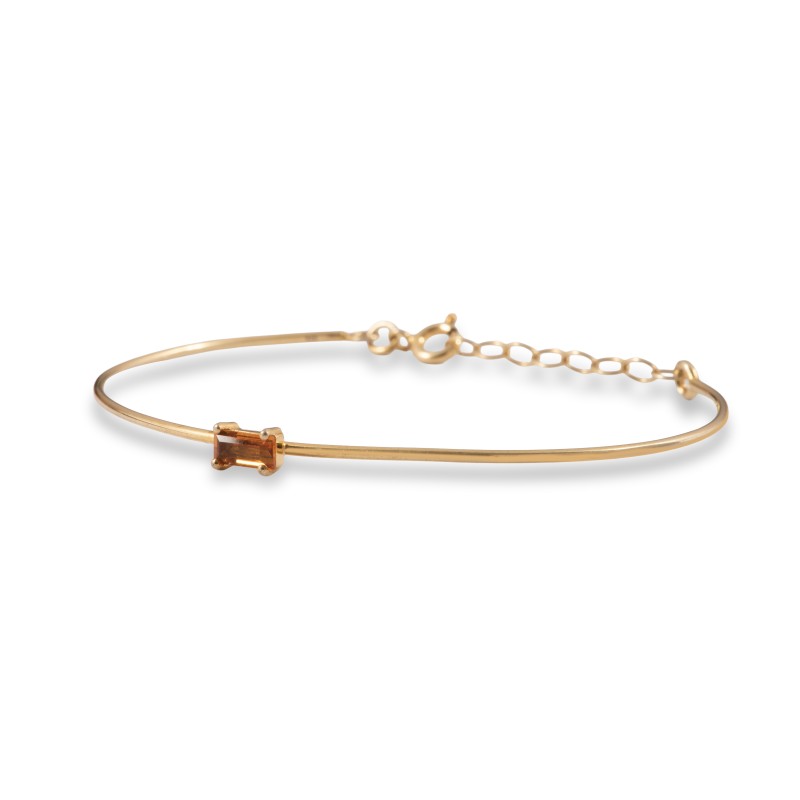 Gemma Collection Bangle σε Aσήμι 925 με Citrine