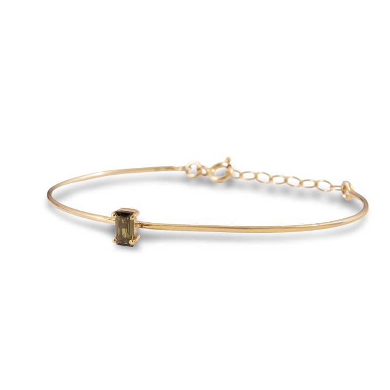 Gemma Collection Bangle σε Aσήμι 925 με Tourmaline