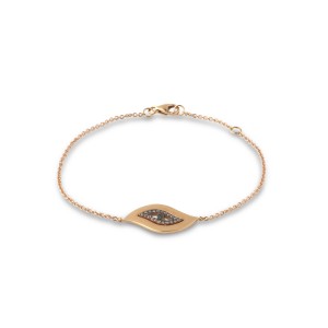 18k Pink Gold Evil Eye  Bracelet   with Diamonds 0,09ct and Tsavorites 0,02ct