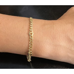 Βραχιόλι Καδένα Ασήμι 925 Επιχρυσωμένο Βραχιόλι Καδένα Ασήμι 925 Επιχρυσωμένο