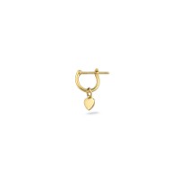 Single Hoop  Heart Earring  Available in 925 Silver or 9k Gold 