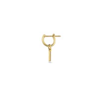 Tiny Single Hoop Bar Earring 