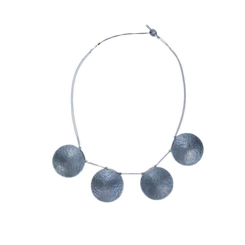 Ασημένιο κολιέ με οξειδωμένο ασήμι 925