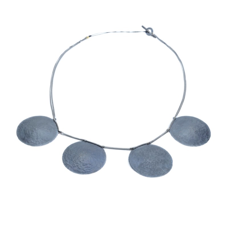 Ασημένιο κολιέ με οξειδωμένο ασήμι 925