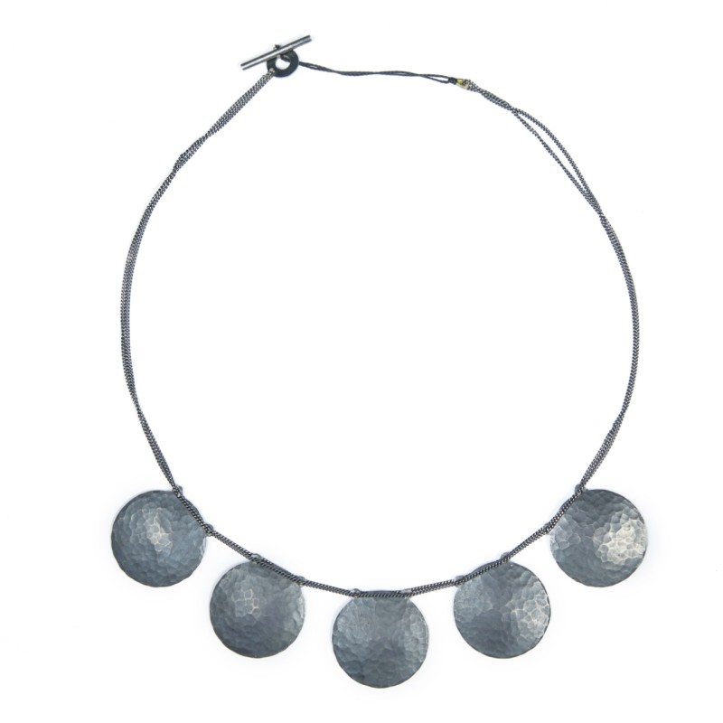 Ασημένιο κολιέ με οξειδωμένο ασήμι 925