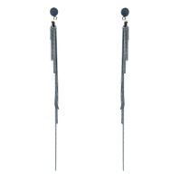 Chain Collection Earrings, oxidized Silver 925 long chains
