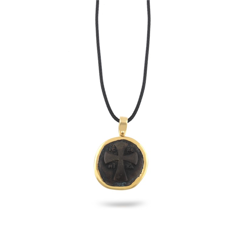 ​Konstantinato pendant  in blackplated silver 925 and gold 14k