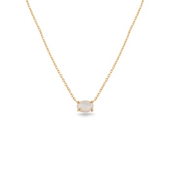 Gemma Collection κολιέ ,σε ασήμι 925 με mother of pearl