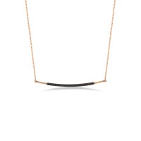 14k Rose Gold Necklace with  Diamonds 