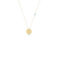 14k Gold Circle Necklace 