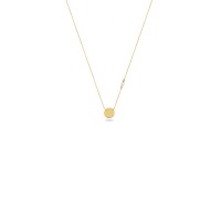 14k Gold Circle Necklace 