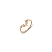 Pavé Collection Δαχτυλίδι ροζ χρυσό Κ18 με διαμάντια