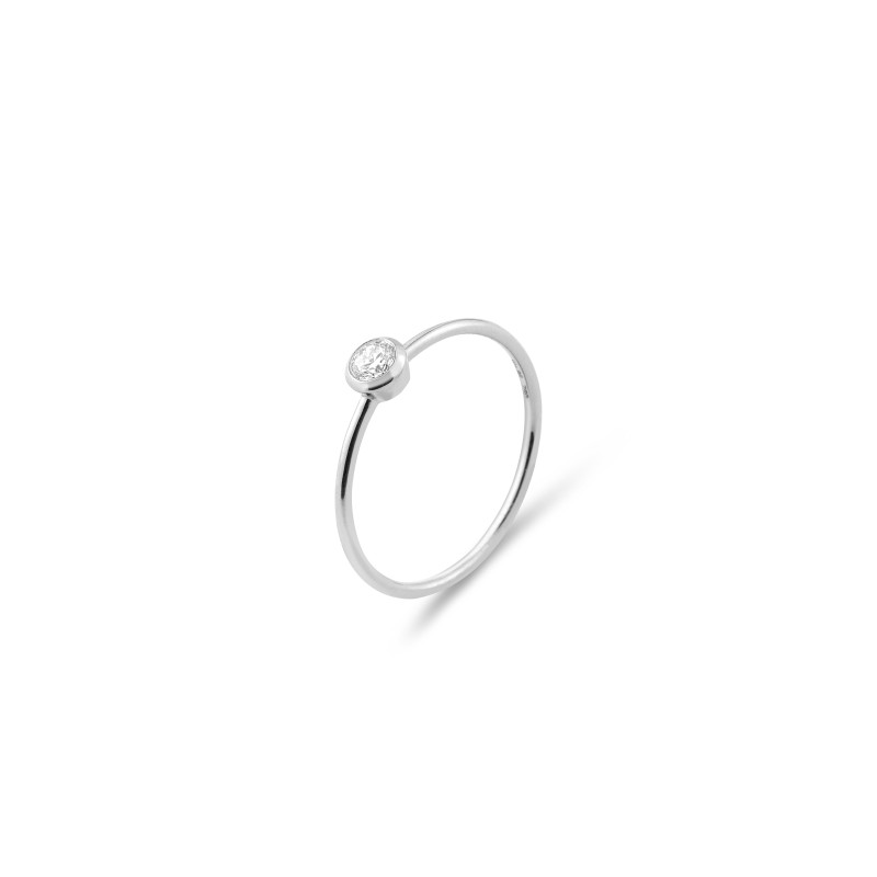 Μονόπετρο Δαχτυλίδι Κ18  με Διαμάντι 