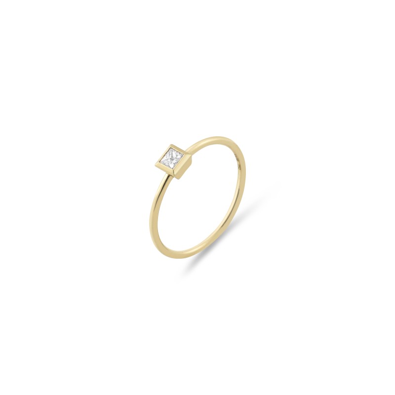 Μονόπετρο Δαχτυλίδι Κ18  με Διαμάντι