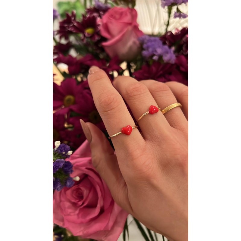 Δαχτυλίδι Καρδιά ,Ασήμι 925 με Σμάλτο Δαχτυλίδι Καρδιά ,Ασήμι 925 με Σμάλτο