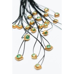 Optimistic Eye Matte Finish Brass Pendant Small