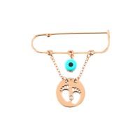 Παραμάνα k14  με Παιδικά Πατουσάκια και Γαλάζια Χάντρα.