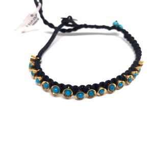 Boho Luxury Gold Bracelet with Turquoise  