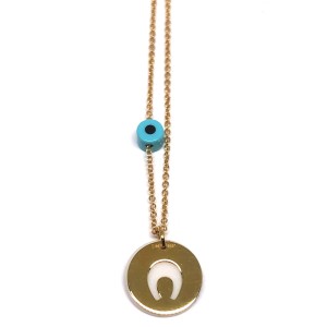 Gold K14 necklace  horseshoe 