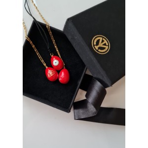 Agia Sofia Necklace with chain in 925 silver and red emerald Agia Sofia Necklace with chain in 925 silver and red emerald