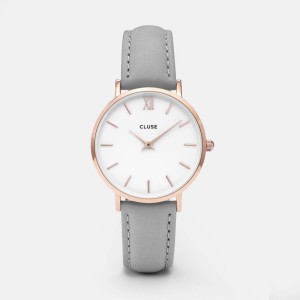CLUSE MINUIT ROSE GOLD WHITE/GREY CLUSE MINUIT ROSE GOLD WHITE/GREY