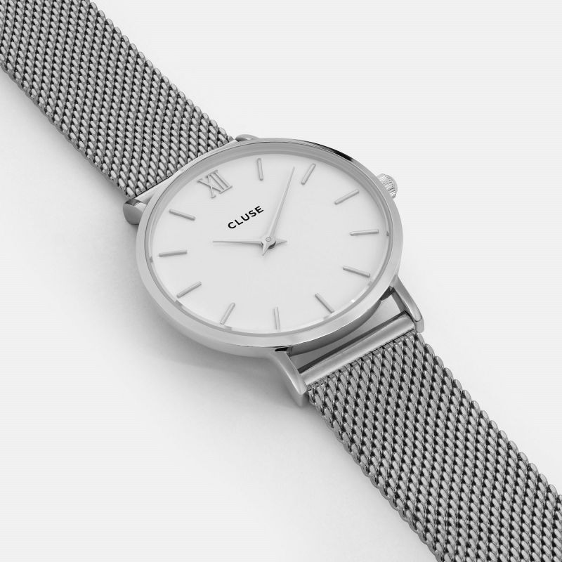 CLUSE MINUIT MESH SILVER/WHITE