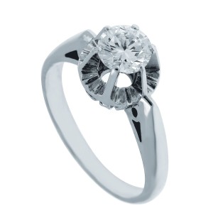 Μονόπετρο δαχτυλίδι Κ18  0,75ct  , VVS1 , H 