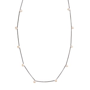 Modern 925 Silver Necklace with Pearls