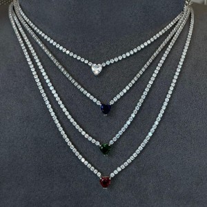 Κολιέ 925 Ασήμι με Ζιργκόν