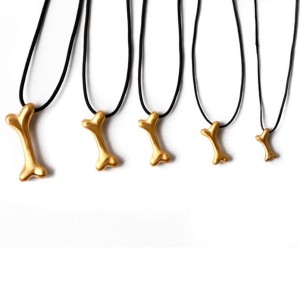 Bone Gold Plated Brass Pendant  Bone Gold Plated Brass Pendant