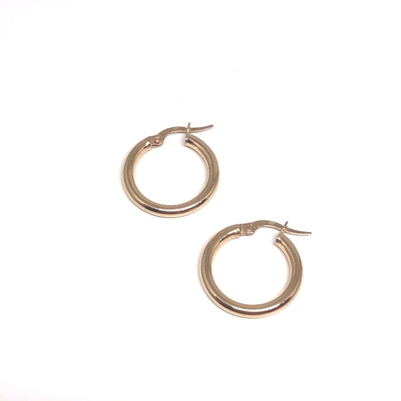 k14 gold earrings hoops 1,9cm  k14 gold earrings hoops 1,9cm