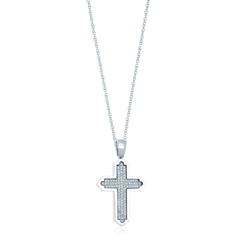 Σταυρός 18 καρατίων με διαμάντια 0,35ct 