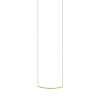 14k Yellow Gold bar Necklace with Diamonds