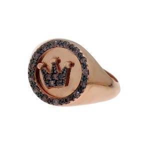 Δαχτυλίδι ασημένιο 925 επιχρυσωμένο με συνθετικές πέτρες