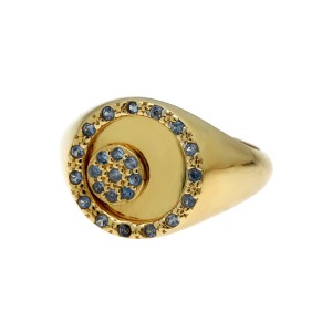 Δαχτυλίδι ασημένιο 925 επιχρυσωμένο με συνθετικές πέτρες