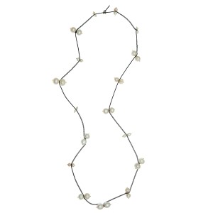 Μαύρη αλυσίδα 925  με pearls 