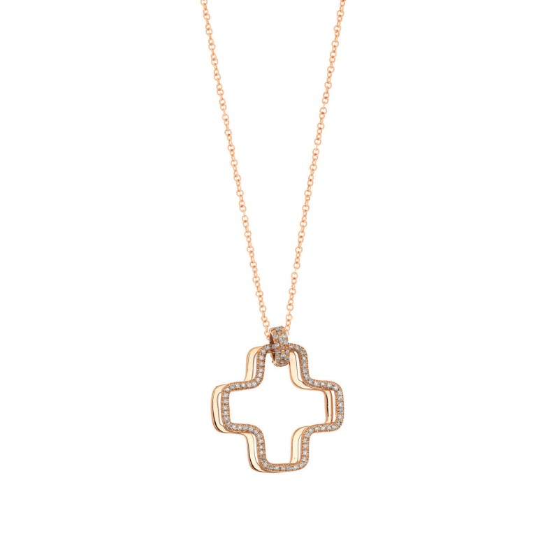 Βαπτιστικός σταυρός 18 καρατίων με πολύτιμες πέτρες