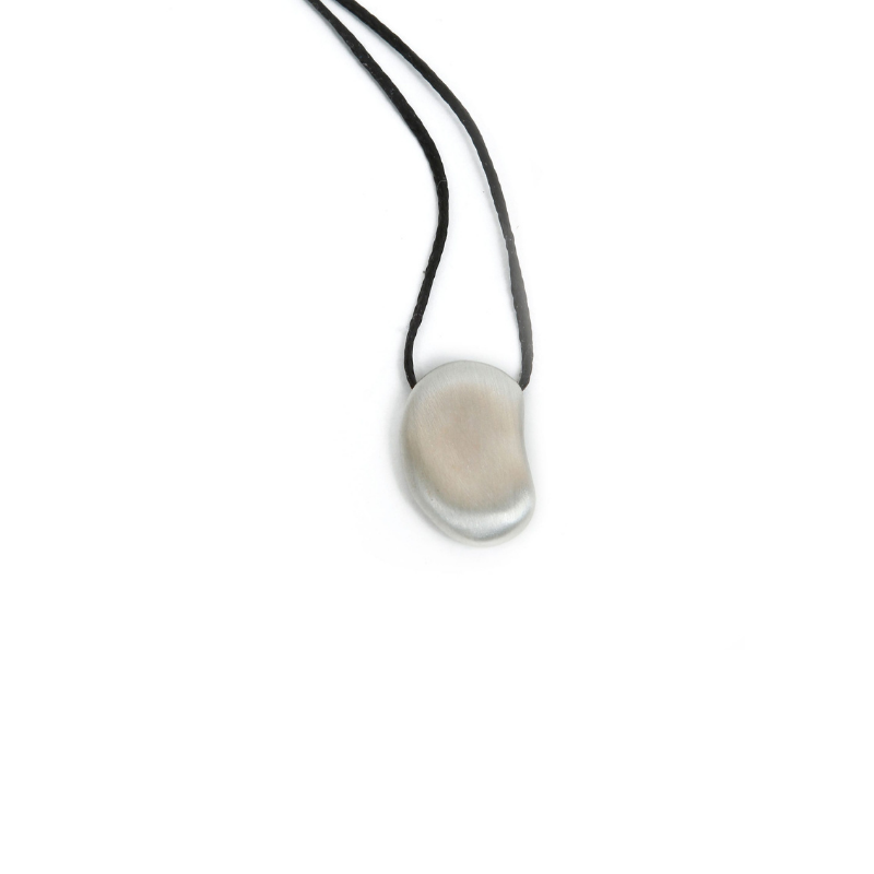Magic Bean Collection Pendant, matte finish  silver 925 large