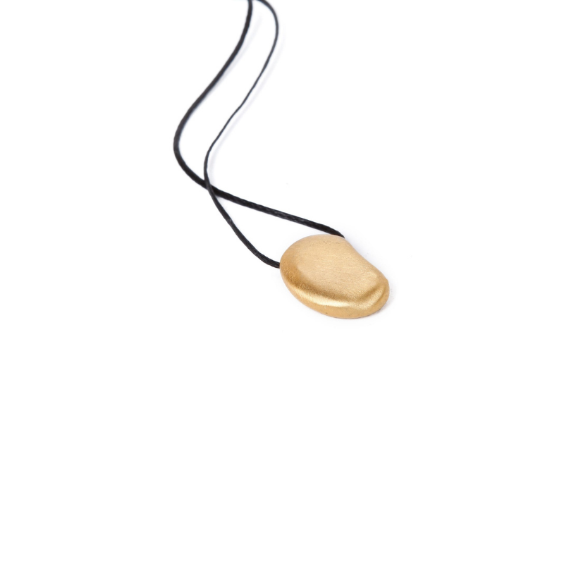 Magic Bean Collection Pendant, matte finish brass large
