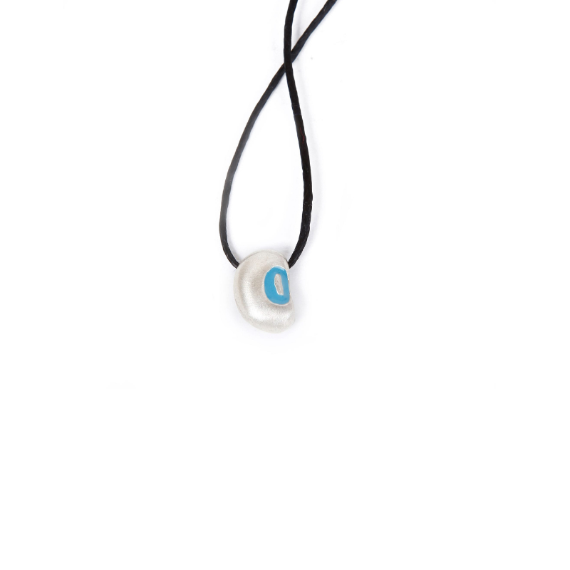 Magic Bean Collection Pendant, matte finish silver 925 small