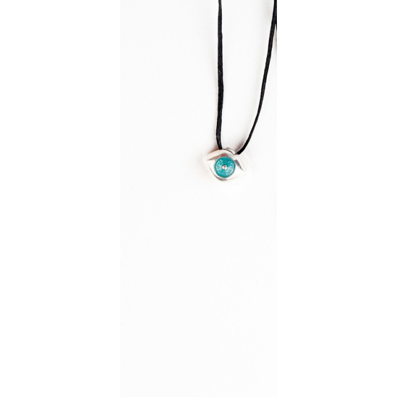 Optimistic Eye Matte Finish Silver Pendant Small 925