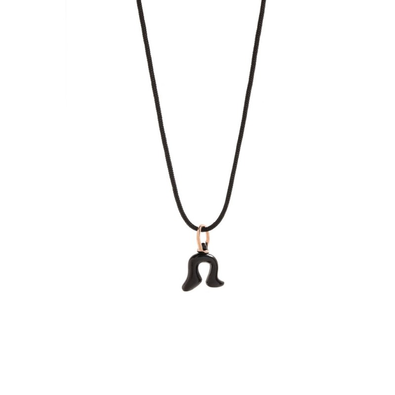 Ζωδιο Λέων , Pendant in 925° black plated silver and 9K rose gold.